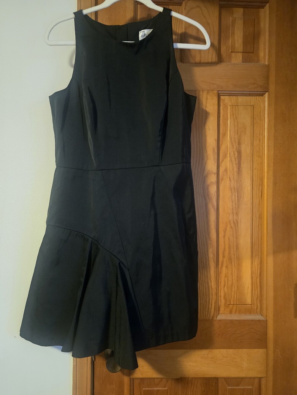 Black Sleeveless Asymmetric Hem Dress - Milly